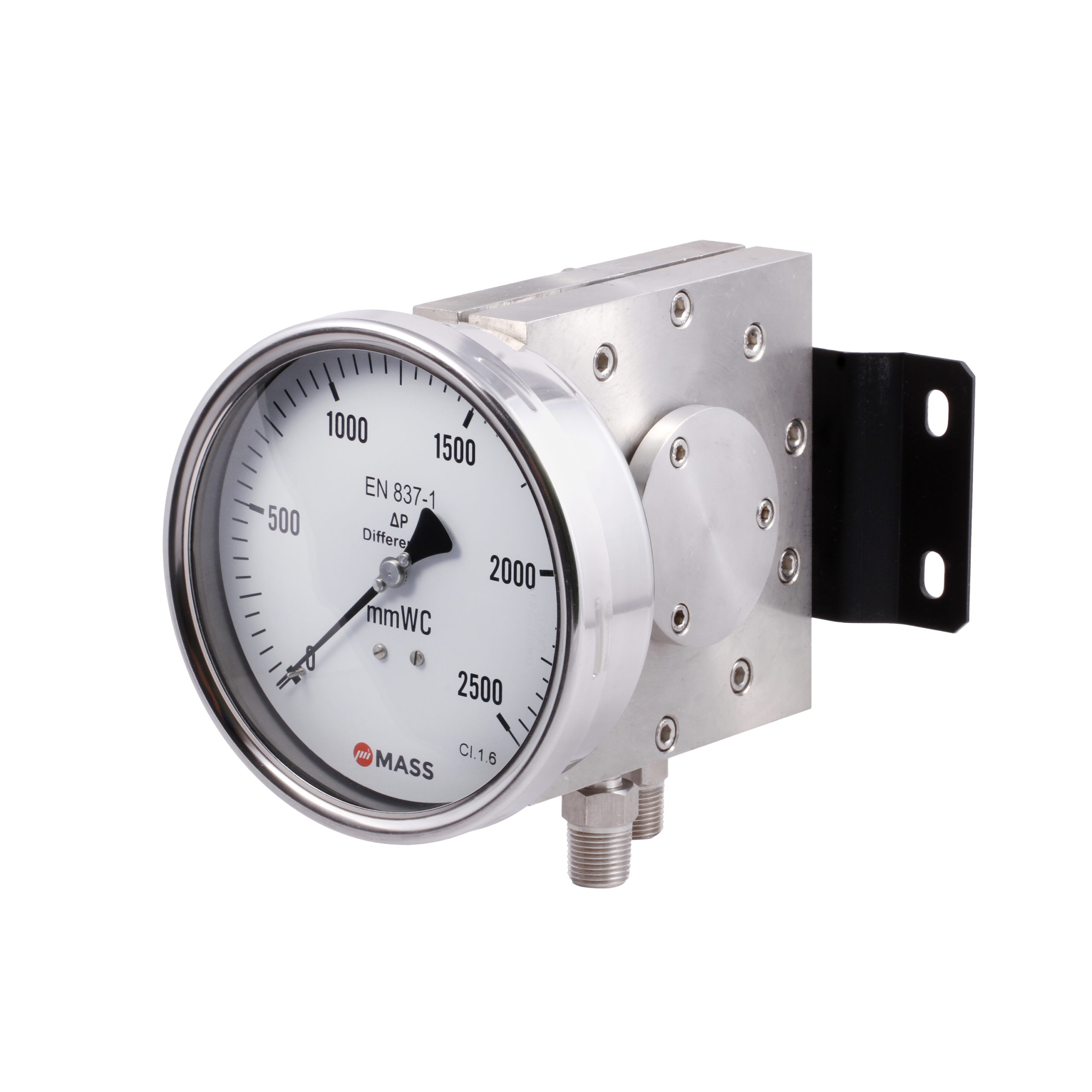 Single diaphragm differential pressure gauge