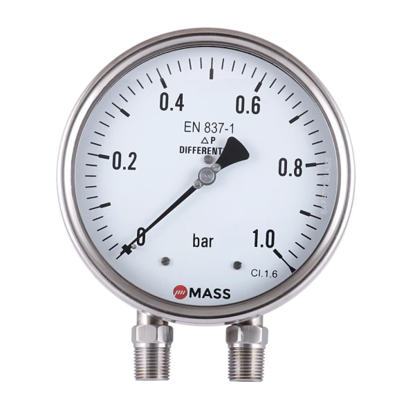 Bellow differential pressure gauge
